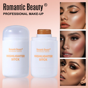 Barra de Contorno Iluminadora para Piel Clara, Acabado Natural con Brillo Ligero, Rubor para Mejillas con Destellos Finos para Mujer - Product Image 1