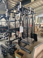 Power Rack Multifonctionnel en Acier Inoxydable 304 avec Smith Machine - Lat Pulldown, Low Row, Smith Cable Crosser et Double Blocs de Poids