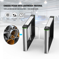 HCW CW4117 Sistema de Control de Acceso con Barrera de Torniquete de Aleación de Aluminio, Reconocimiento Facial, Código QR, Operación Bidireccional, Motor sin Escobillas