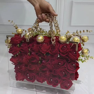 Caja de Regalo Extra Grande de Alta Gama para Flores Frescas, Caja de Acrílico Creativa para Flores, Caja de Decoración para Regalo del Día de San Valentín - Product Image 3