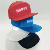 Gorra LED con Pantalla Programable por Aplicación, Gorra LED Intermitente para Fiestas, Letras en Varios Idiomas, Gorras con Iluminación LED