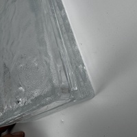 Bloc de verre creux texturé transparent économique pour cloison intérieure – Brique décorative rectangulaire pour mur de séparation