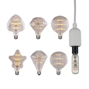 Cổ Edison sao hình 2W bóng đèn dây tóc 220V E27 pháo hoa lễ hội trang trí nội thất thiết kế E26 bóng đèn