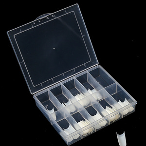 Boîte de rangement pour nail art à 10 compartiments, transparente, rectangulaire, en plastique, personnalisable, pour la décoration des ongles - Product Image 3