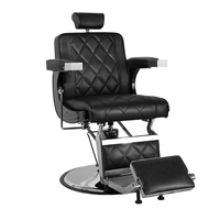 Fauteuil de Barbier Hydraulique Classique Noir Personnalisé pour Hommes, Mobilier de Salon de Beauté Antique en Promotion ; Idéal pour Usage Scolaire, Vente en Gros à Prix Abordable