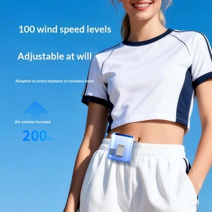 Ventilateur portable rechargeable 3000 mAh à clipser à la ceinture, idéal pour l'escalade en extérieur, mini-ventilateur sans fil à suspendre au cou, <span class=keywords><strong>prix</strong></span> de gros abordable - Product Image 3