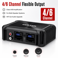 Amplificateur DSP audio pour voiture D11 4/6 canaux Classe A/B Processeur audio intégré 60W RMS 12V HiFi Crossovers Égaliseur