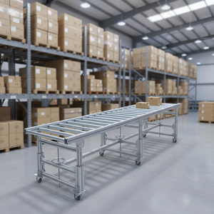 Depo Sıcak Fırsatı Ayarlanabilir Yükseklikli Alüminyum Güçsüz Rulolu Konveyörler Kamyon Yükleme ve Boşaltma İçin Fiyat - Product Image 2