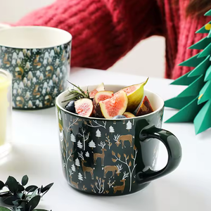 Tazze di natale in ceramica tendenza creativa regalo di Natale personalizzato tazza di caffè coppia colazione tè tazza di acqua per uso domestico - Product Image 3