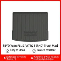 Nouvel ensemble de tapis de sol et de tapis de coffre en TPE pour BYD Atto 3 Yuan Plus 2022-2023, 4 pièces, toutes saisons, imperméable, pour coffre de chargement
