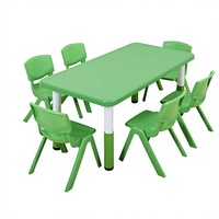 Meilleures ventes - Ensemble table et chaise réglables en plastique pour enfants - Mobilier scolaire - Utilisation préscolaire