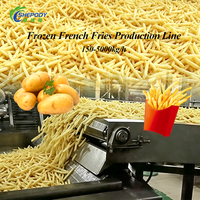 Ligne de production industrielle de snacks Shepody 100kg 300kg 500kg 1000kg 200kg 3000kg Ligne complète de production de frites surgelées