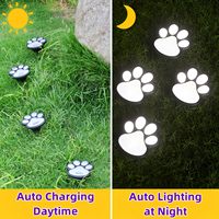 Lampe solaire LED en forme de patte de chien, étanche IP65, décoration de jardin, lumières d'extérieur pour cour
