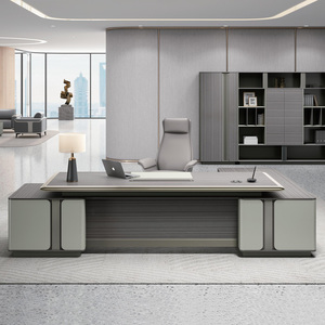 โต๊ะทำงานของเจ้านายผู้บริหารรูปตัวแอลหรูหราระดับไฮเอนด์ประกอบง่ายพร้อมเฟอร์นิเจอร์สำนักงานคุณสมบัติขยายได้ - Product Image 2