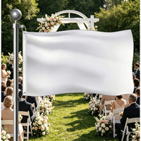 Drapeau blanc vierge, drapeau uni blanc en polyester pour impression personnalisée, événements, manifestations, décoration
