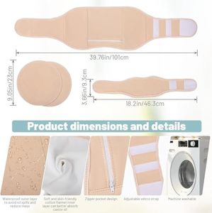 Kit de compresas de aceite de ricino de algodón orgánico reutilizables, de diseño de bolsillo, para un sueño más profundo y menos estrés, para cintura y cuello, desintoxicación del hígado y estómago - Product Image 5