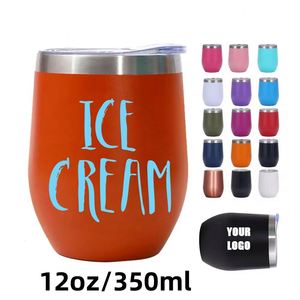 Vaso Térmico de Acero Inoxidable 304 con Recubrimiento en Aerosol, Diseño de Huevo, para Champán, Vino Tinto, Agua, 12 oz, con Logotipo Personalizado al por Mayor - Product Image 1
