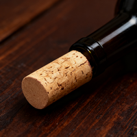 Bouchons de vin rouge naturels en bois, bouchons coniques en liège pour bouteilles de vin avec service de découpe