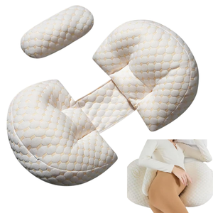 Bantal hamil bentuk U lebar dapat diatur, dengan desain kemiringan lembut untuk kenyamanan tidur semua trimet & perlindungan janin - Product Image 1