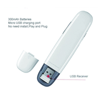 Présentateur sans fil 2,4 G avec pointeur laser rouge, stylo PPT PowerPoint, batterie rechargeable, portée de 100 m, page haut/bas pour réunion, formation