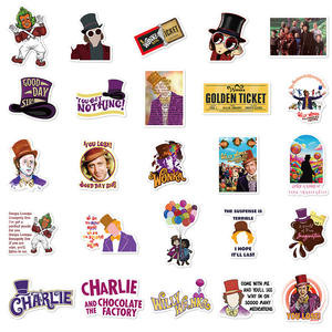 50ชิ้นรายการทีวีตลกตลกตลก Charlie และสติกเกอร์<span class=keywords><strong>โรงงาน</strong></span>ช็อคโกแลต - Product Image 2