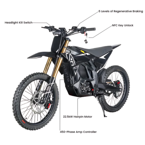 Vélo tout-terrain Altis Sigma 2026 E avec moteur central Hairpin, vitesse de 80 MPH, cadre en alliage d'aluminium forgé, moto tout-terrain - Product Image 4