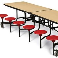 Table en bois pour cantine scolaire, ensemble table et chaises pour salle à manger d'étudiants, mobilier scolaire moderne pliable personnalisé, plateau de table pliable 18 mm