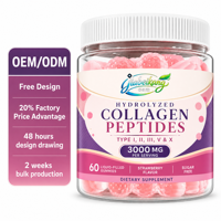 Gummies liquides de collagène hydrolysé à marque privée, vente en gros, OEM, ODM, certificats multiples pour lancement de marque