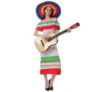 2023 moda Cinco De Mayo bambini ragazza messicana costumi tradizionali con MTCS-004 cappello - Product Image 4
