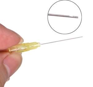 SJ 30G 25G 27GA Jarum Suntik Endo Irigasi Jarum Setengah Potong, Lubang Samping Tertutup Ujung Dental 25G 27GA Grosir - Product Image 1