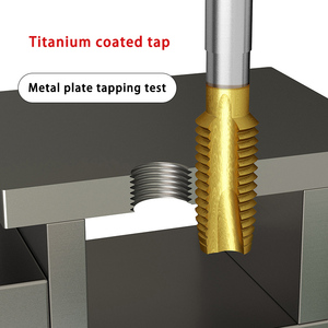 Ciseau d'angle à pointe droite en acier inoxydable plaqué titane, à spirale, M3-M20, avec manche en <span class=keywords><strong>bois</strong></span>, fil conique spécial, vente chaude - Product Image 3