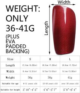 <span class=keywords><strong>Media</strong></span> fibra de carbono resistente más los <span class=keywords><strong>espinilleras</strong></span> de la rodilla de EVA para divertirse, espinillera del fútbol de la fibra de carbono - Product Image 3