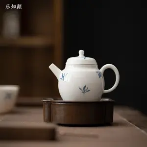 Hand Painted Phalaenopsis Scented Teapot Porcelain Kung Fu Tea Set Household Single Tea Kettle Chinese Simple Single Tea Maker