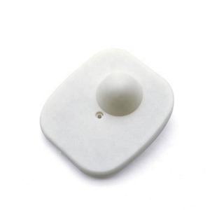 Étiquette antivol rigide EAS RF 8,2 MHz en ABS blanc avec broche pour magasin de vêtements, fournie directement par l'usine, vente en gros - Product Image 1