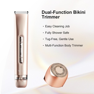 Depiladora Eléctrica de Doble Cabezal, Multifuncional, Impermeable IPX7, Mini Depiladora Corporal Portátil para Mujer, Recortadora de Vello Corporal, Afeitadora de Bikini - Product Image 2