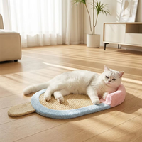 Lit pour chat en sisal en forme de sucette, 72*38*13cm, 2 en 1 : lit de repos et griffoir pour chats d'intérieur