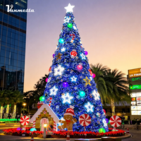 Arbre de Noël artificiel géant de 30 pieds, pré-éclairé, avec LED en spirale, grand arbre commercial à structure robuste, pré-éclairé, de qualité supérieure, pour décoration extérieure