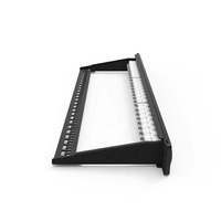 PM Series 19 pouces 1U Keystone Jack panneau de raccordement à fibre optique 24 ports 3m panneau gestionnaire de câbles fabriqué