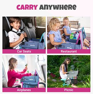 Muestra gratis promotionHot Kids Printing Board Multi Function Car Seat Table con bolsas Pocket Car Seat Table Kids Travel Tray - Product Image 3