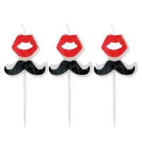 Bougies d'anniversaire rouges en forme de lèvres, sans fumée, écologiques, pour gâteaux, mariages, fêtes, décoration intérieure, Noël, Nouvel An