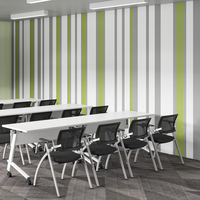 Chaise de formation pliable en maille avec tablette d'écriture pour étudiants, idéale pour les salles de classe et les bureaux