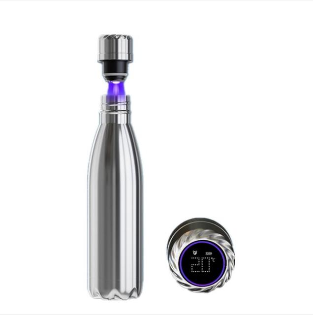Smart Water Bottle, 500ml Stainless Steel Smart Vacuum Drinking Bottle With Automatic Reminder, LCD Temperature Display