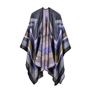 All'ingrosso di alta qualità a buon mercato prezzo delle <span class=keywords><strong>donne</strong></span> ha rubato inverno Cashmere sensazione Mexicano <span class=keywords><strong>Poncho</strong></span> - Product Image 2