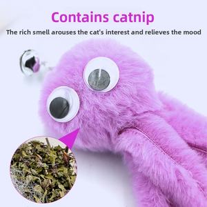 Divertido Juguete de Peluche de <span class=keywords><strong>Pulpo</strong></span> para Gatos, Juguete Interactivo para Gatos, Varita de Juego para Gatitos, Accesorios para Mascotas - Product Image 2