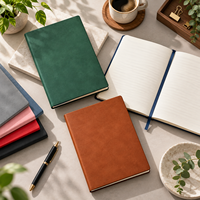 Carnet de notes personnalisé en cuir PU mat A5 avec logo, journal intime promotionnel multicolore pour entreprise, vente en gros