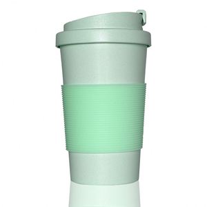 Customized <b>12Oz</b> Reusable Gift With Buckle Lid Bamboor <b>Coffee</b> <b>Cup</b> Mugs Round Bottom Plastic <b>Cups</b> Dishwasher Safe - Product Image 4