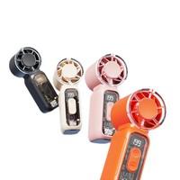 Kipas Mini Genggam Terlaris di Asia Tenggara, Portabel untuk Luar Ruangan, Ukuran Saku, Isi Ulang USB, 199 Kecepatan, 5 Bilah, Kecepatan Tinggi