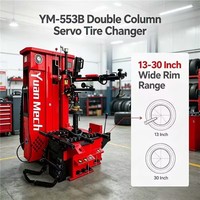 YM-553B Çift Kolon Servo Lastik Değiştirme Makinesi 13-30 İnç HD Ekran Üçlü Silindir Yardımcı Kol CE Sertifikalı Otomobil/SUV Lastikleri 14 Ay Garantili