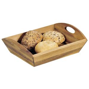 Bread Storage <b>Basket</b> Wooden <b>Rectangular</b> With Handle For Kitchen Use - Product Image 1