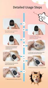 시우다 동물 체온 측정기 귀 온도계 애완동물 비접촉식 디지털 온도계 (플라스틱 모델 EF-07) - Product Image 6